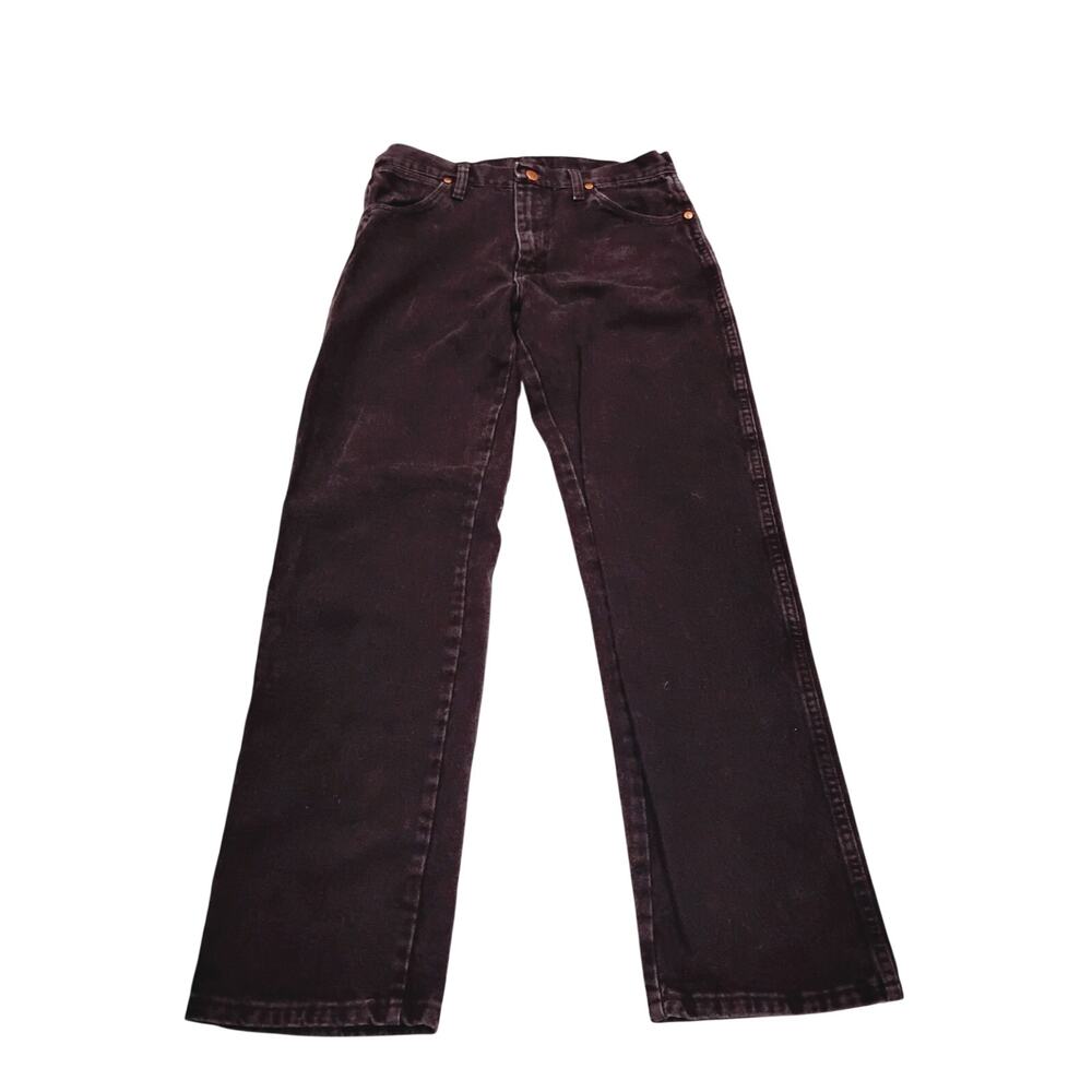 Wrangler Men's 13MWZWK Jeans 30x32 Black Western Cowboy Rodeo Bootcut 100% Cotto